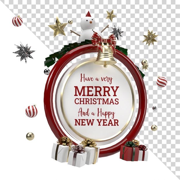 Celebração de Natal objeto voador renderizar anúncio isolado