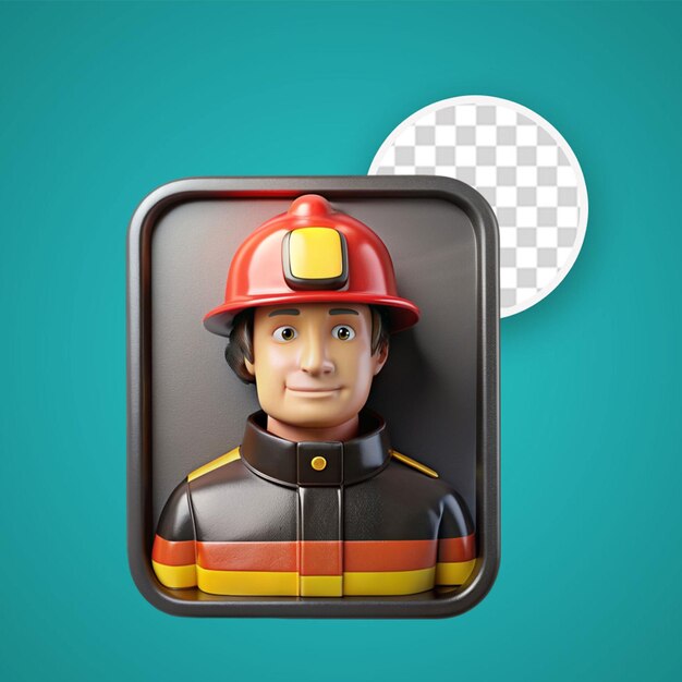 PSD celebração do dia do trabalho com o ícone do bombeiro
