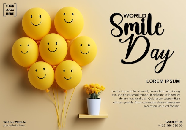 PSD celebração do dia mundial do sorriso