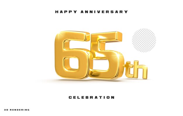 celebración del 65 feliz aniversario