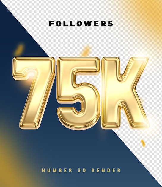 Celebración de 75K seguidores en las redes sociales