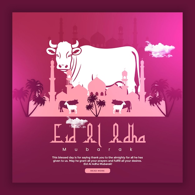 Celebración del día de Eid al-Adha Mubarak