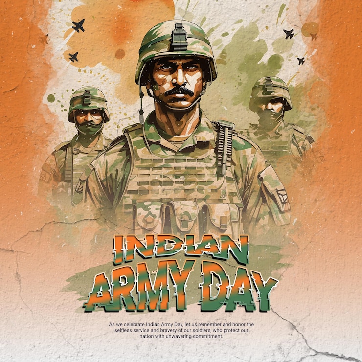 Celebración del Día del Ejército de la India Banner de plantilla de las redes sociales