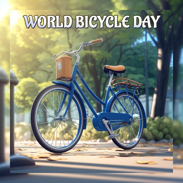 PSD celebración del día mundial de la bicicleta y del día mundial sin automóviles