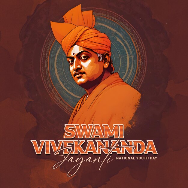 PSD celebración del día nacional de la juventud de swami vivekananda jayanti en las redes sociales