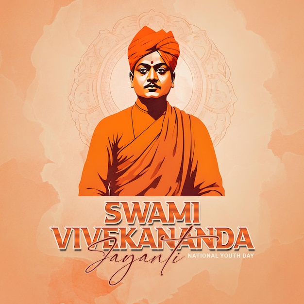 PSD celebración del día nacional de la juventud de swami vivekananda jayanti en las redes sociales