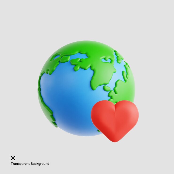 PSD celebración del día de la tierra ilustración del icono 3d para el día de la terra