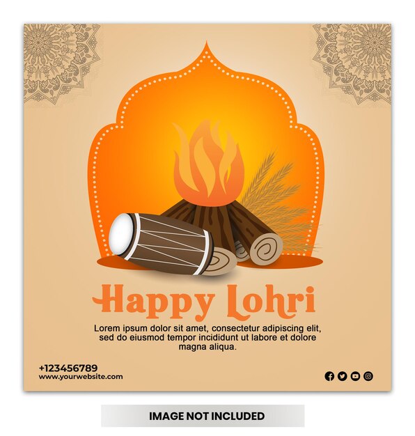 Celebración de lohri en instagram