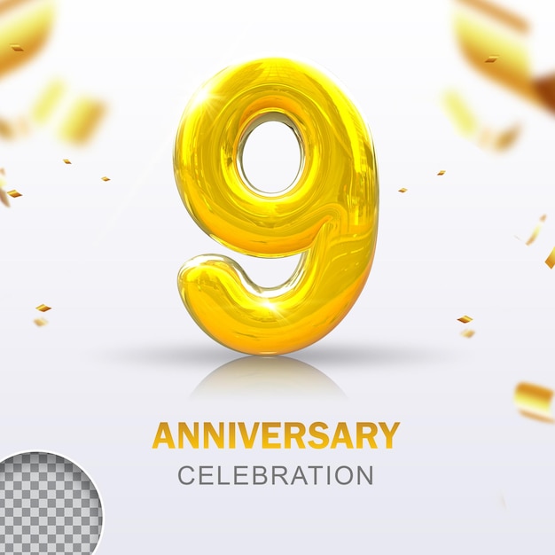 Celebración del noveno aniversario 3d