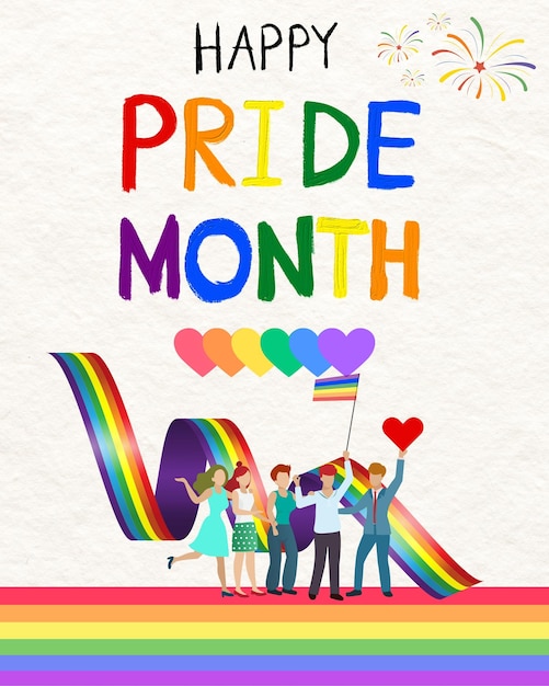 Celebración del Orgullo Las redes sociales y la plantilla de diseño de publicaciones de Instagram
