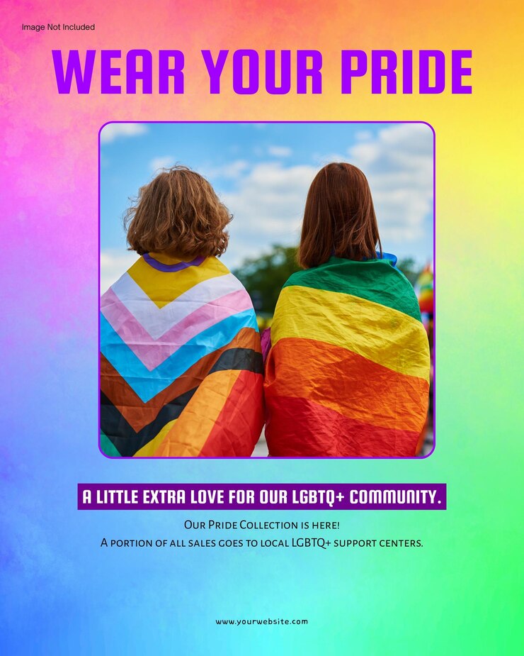 PSD celebración del orgullo las redes sociales y la plantilla de diseño de publicaciones de instagram