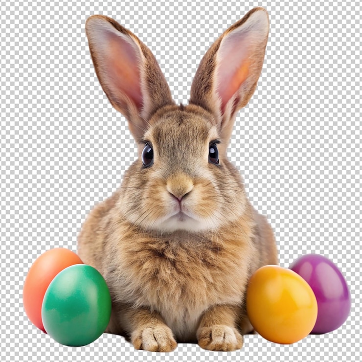 PSD celebración de pascua con el conejo lindo