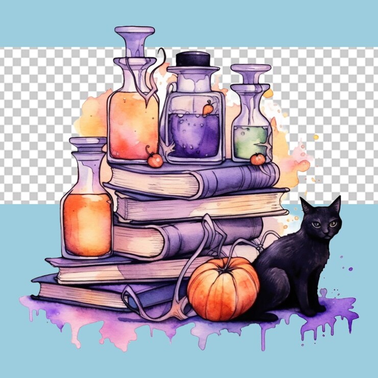 PSD celebraciones de halloween ilustración en png