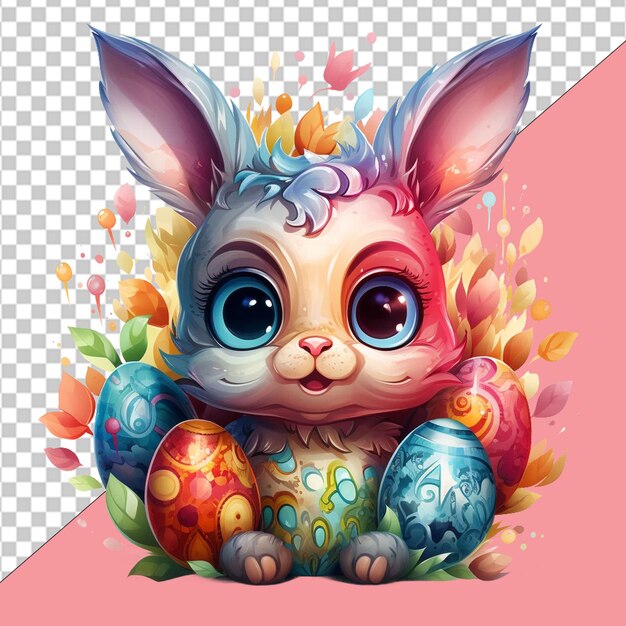 PSD celebraciones de pascua png ilustración