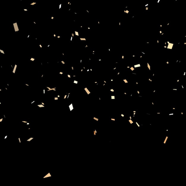 Célébration des confettis d'or