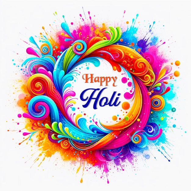 PSD célébration de holi éclaboussure colorée pour le fond du festival indien