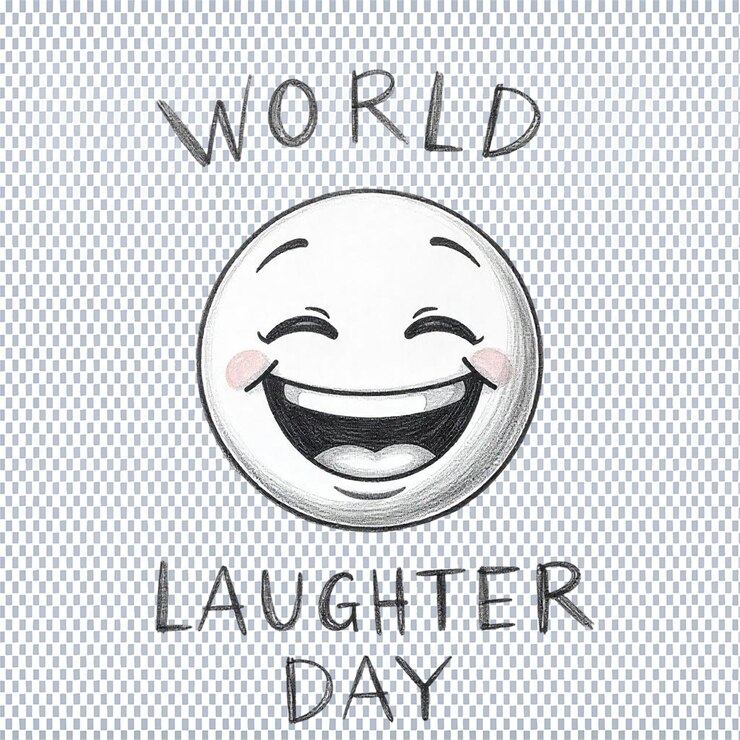 PSD célébration de la journée mondiale du rire avec un sourire heureux