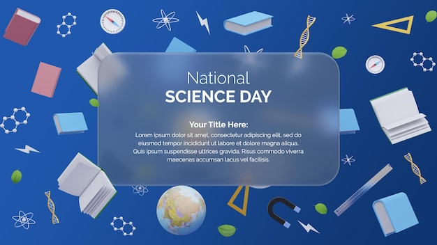 Célébration de la Journée nationale de la science et concept d'éducation et espace pour votre texte