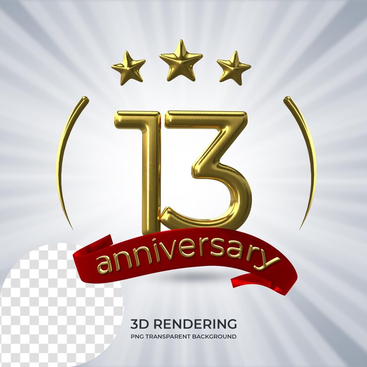 Celebrazione 13 anniversario Poster Rendering 3D
