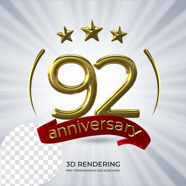 Celebrazione 92 anniversario Poster Rendering 3D