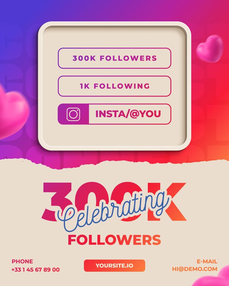 Celebrazione dei 300 mila follower su Instagram