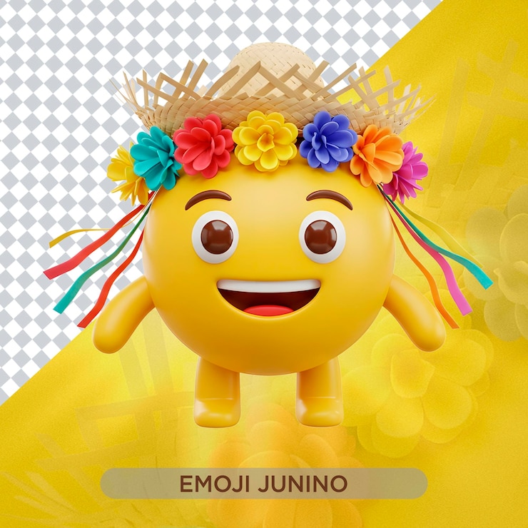 PSD celebrazione del festival brasiliano emoji junino