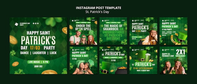 Celebrazione del giorno di San Patrizio post su Instagram.