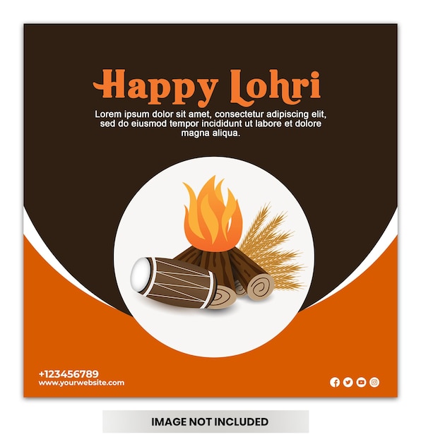 Celebrazione di Lohri Post sui social media