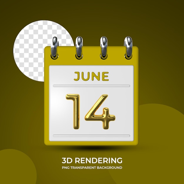 Celebrazione il 14 giugno poster modello 3d rendering