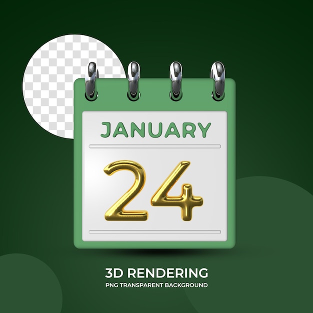 Celebrazione il 24 gennaio poster modello rendering 3d