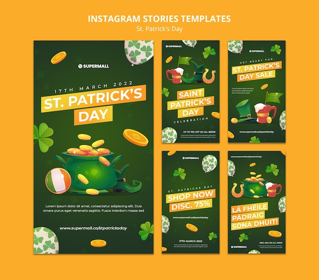 Célébrez st. histoires instagram de la patrick