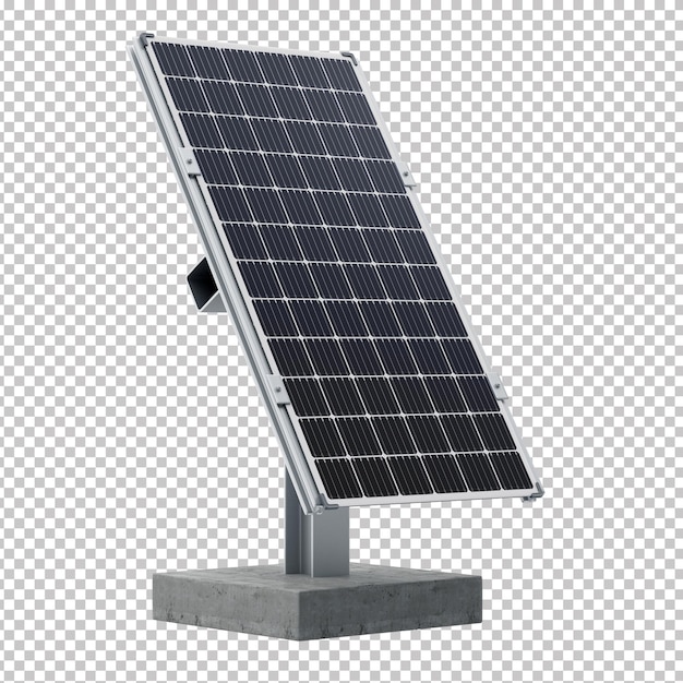 Cellula solare fotovoltaica 3D senza riflessione blu su base sospesa in acciaio e cemento