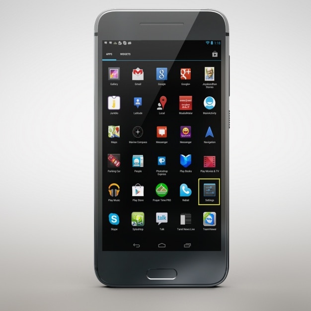 Cellulare mock up di progettazione