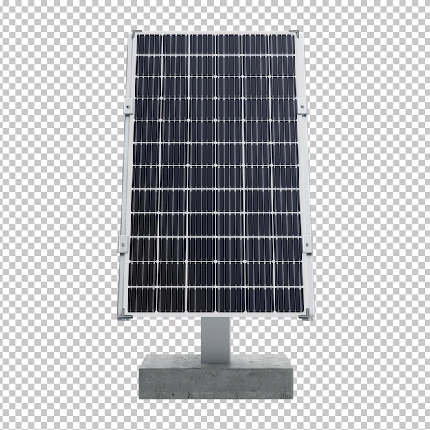 PSD cellule de panneau solaire photovoltaïque 3d sans réflexion bleue sur base suspendue en acier et en béton