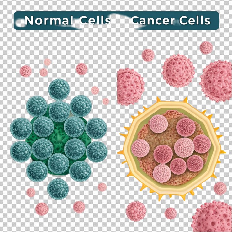 PSD les cellules normales et défectueuses et la science des cellules cancéreuses