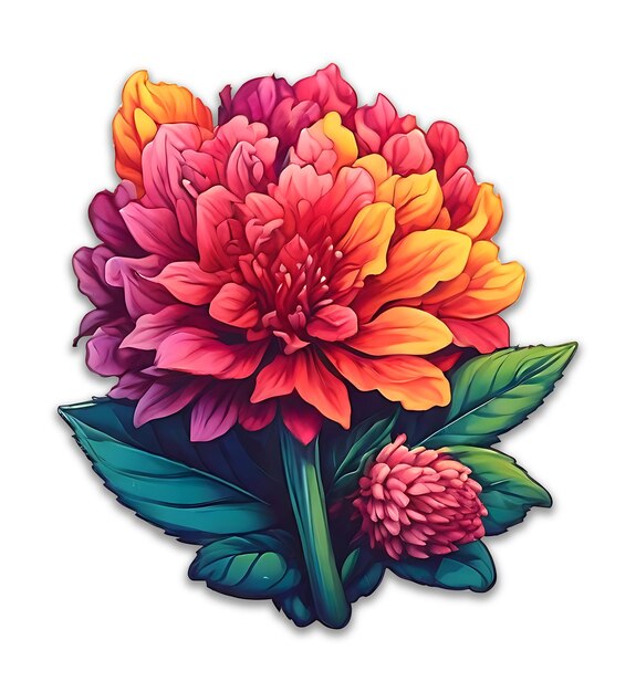 PSD celosia flower diseño de ilustraciones psd