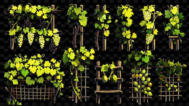 Las celosías de viñedos rústicos El arte de píxeles con formas geométricas nos da una textura creativa Diseños de artículos de neón Y2K