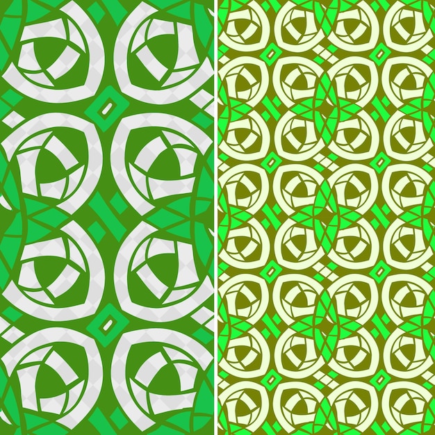 Celtic Knot Patterns With Interlacing Lines and Bounded by T Creative Abstract Geometric Vector