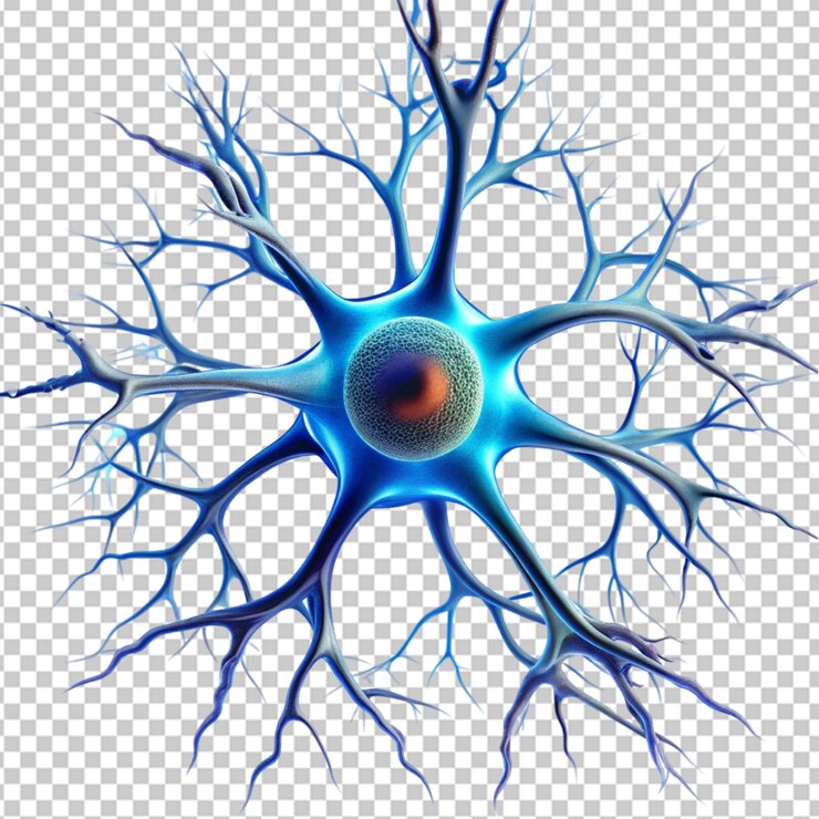 PSD célula neuronal en un fondo transparente