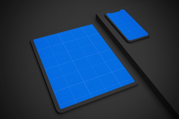 Celular escuro e tablet v.2