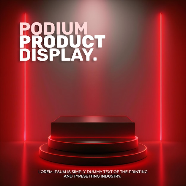 PSD cena de apresentação de produto de maquete de exibição de palco de pódio futurista para exibição de produto renderização em 3d