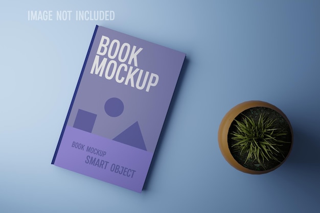 Cena de maquete de livro de capa macia em PSD