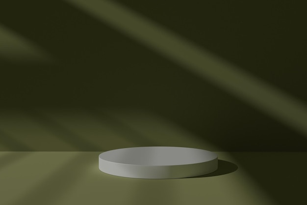 Cena de pódio 3D com sombra abstrata para exibição de produto