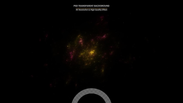 PSD cena do espaço profundo mostra estrelas brilhantes estrutura fractal abstrata