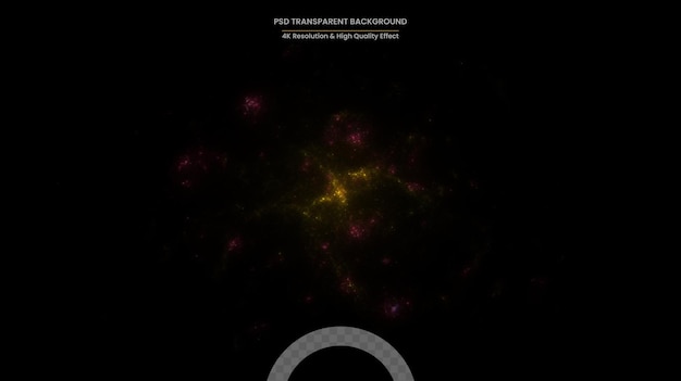 PSD cena do espaço profundo mostra estrelas brilhantes estrutura fractal abstrata