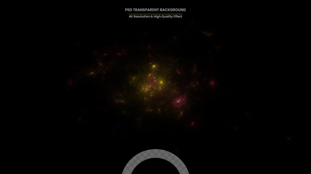 PSD cena do espaço profundo mostra estrelas brilhantes estrutura fractal abstrata