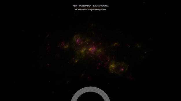 PSD cena do espaço profundo mostra estrelas brilhantes estrutura fractal abstrata