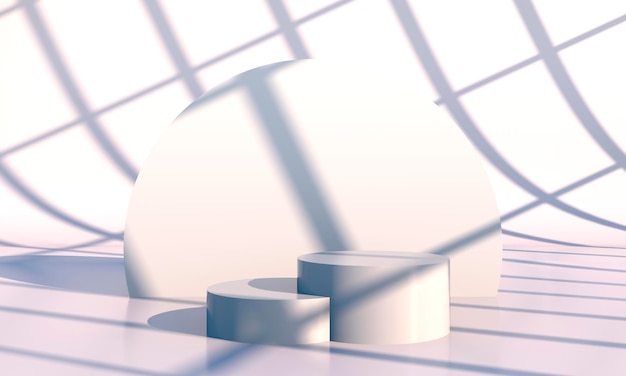 Cena mínima com renderização geométrica de pódio
