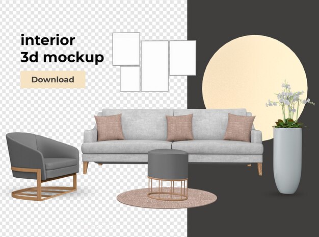 Cenografia com design moderno isolado