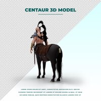 Centaure mythologie grecque créature mi-homme mi-cheval modèle isolé